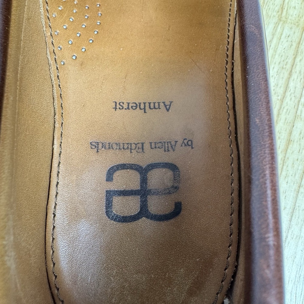 Allen‎ Edmonds Amherst 10 D Brown Pebbled Calf Kilt Loafer Shoes Preppy 42263 - Picture 9 of 12